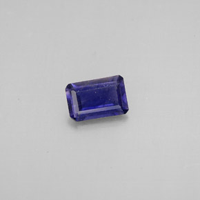 Iolite bleue naturelle taille émeraude, 0,36 ct, VS