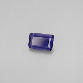 Iolite bleue naturelle taille émeraude, 0,36 ct, VS