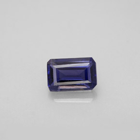 Iolite Violet Bleu naturelle Taille émeraude, 0.54 ct, VS