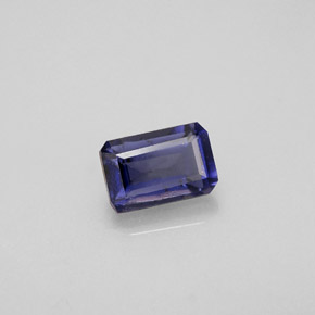 Iolite Violet Bleu naturelle Taille émeraude, 0.54 ct, VS