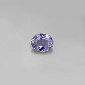 Iolite bleue naturelle coupe ovale, 0,57 ct, VVS-VS