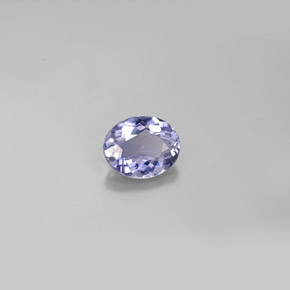 Iolite bleue naturelle coupe ovale, 0,57 ct, VVS-VS