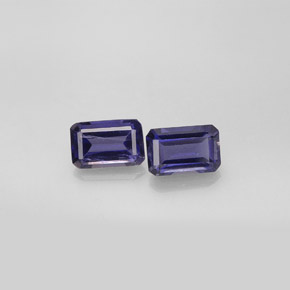 Achetez naturel ct violet bleu iolite gems, taille émeraude, en provenance madagascar chez gemselect. en stock, livraison internationale!
