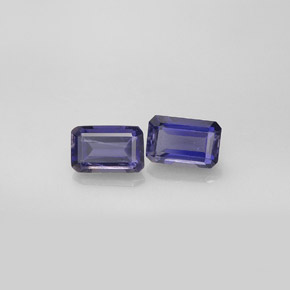 Achetez naturel ct violet bleu iolite gems, taille émeraude, en provenance madagascar chez gemselect. en stock, livraison internationale!