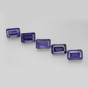 Achetez naturel ct bleue iolite gems, taille émeraude, en provenance madagascar chez gemselect. en stock, livraison internationale!