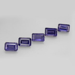 Achetez naturel ct bleue iolite gems, taille émeraude, en provenance madagascar chez gemselect. en stock, livraison internationale!