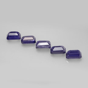 Achetez naturel ct bleue iolite gems, taille émeraude, en provenance madagascar chez gemselect. en stock, livraison internationale!
