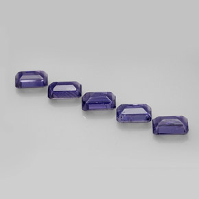 Achetez naturel ct bleue iolite gems, taille émeraude, en provenance madagascar chez gemselect. en stock, livraison internationale!