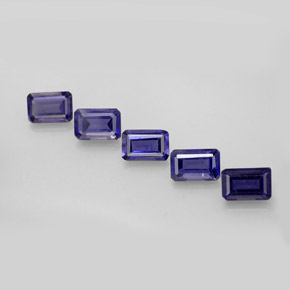 Achetez naturel ct bleue iolite gems, taille émeraude, en provenance madagascar chez gemselect. en stock, livraison internationale!