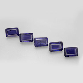 Achetez naturel ct bleue iolite gems, taille émeraude, en provenance madagascar chez gemselect. en stock, livraison internationale!
