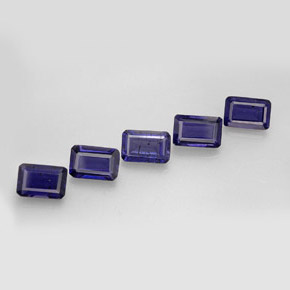 Achetez naturel ct bleue iolite gems, taille émeraude, en provenance madagascar chez gemselect. en stock, livraison internationale!