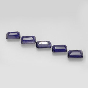 Achetez naturel ct bleue iolite gems, taille émeraude, en provenance madagascar chez gemselect. en stock, livraison internationale!