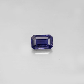 Iolite bleue naturelle taille émeraude, 0,57 ct, VS