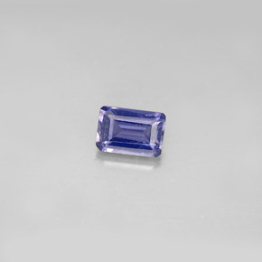 Iolite bleue naturelle taille émeraude, 0,57 ct, VS