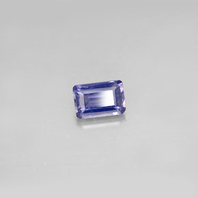 Iolite bleue naturelle taille émeraude, 0,57 ct, VS