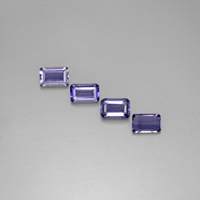Achetez naturel ct bleue iolite gems, taille émeraude, en provenance madagascar chez gemselect. en stock, livraison internationale!