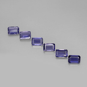 Achetez naturel 2,70ct violet iolite gems, taille émeraude, en provenance madagascar chez gemselect. en stock, livraison internationale!
