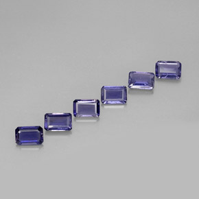 Achetez naturel 2,70ct violet iolite gems, taille émeraude, en provenance madagascar chez gemselect. en stock, livraison internationale!