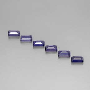 Achetez naturel 2,70ct violet iolite gems, taille émeraude, en provenance madagascar chez gemselect. en stock, livraison internationale!