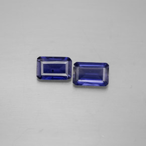 Achetez naturel ct bleue iolite gems, taille émeraude, en provenance madagascar chez gemselect. en stock, livraison internationale!