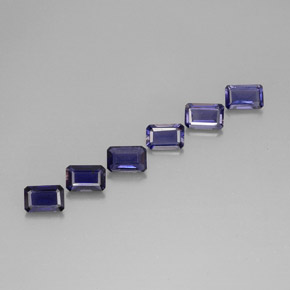 Achetez naturel ct bleue iolite gems, taille émeraude, en provenance madagascar chez gemselect. en stock, livraison internationale!