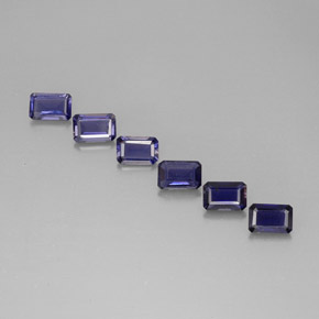 Achetez naturel ct bleue iolite gems, taille émeraude, en provenance madagascar chez gemselect. en stock, livraison internationale!