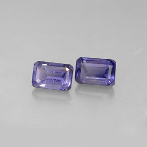 Achetez naturel ct bleue iolite gems, taille émeraude, en provenance madagascar chez gemselect. en stock, livraison internationale!