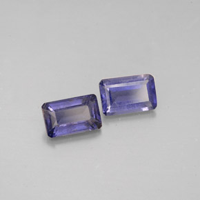 Achetez naturel ct bleue iolite gems, taille émeraude, en provenance madagascar chez gemselect. en stock, livraison internationale!