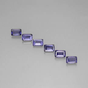 Achetez naturel ct bleue iolite gems, taille émeraude, en provenance madagascar chez gemselect. en stock, livraison internationale!