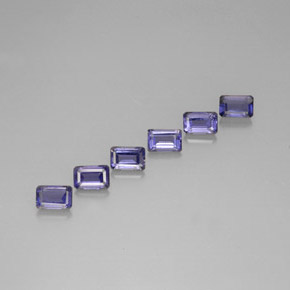 Achetez naturel ct bleue iolite gems, taille émeraude, en provenance madagascar chez gemselect. en stock, livraison internationale!
