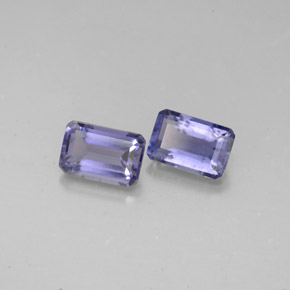 Achetez naturel ct bleue iolite gems, taille émeraude, en provenance madagascar chez gemselect. en stock, livraison internationale!