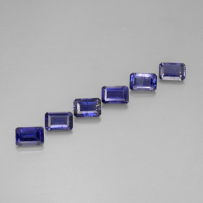 Achetez naturel ct bleue iolite gems, taille émeraude, en provenance madagascar chez gemselect. en stock, livraison internationale!