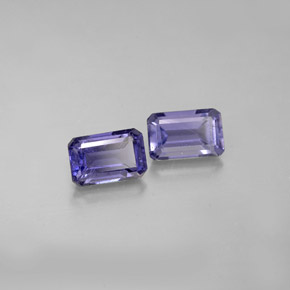 Achetez naturel ct bleue iolite gems, taille émeraude, en provenance madagascar chez gemselect. en stock, livraison internationale!