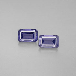 Achetez naturel ct bleue iolite gems, taille émeraude, en provenance madagascar chez gemselect. en stock, livraison internationale!