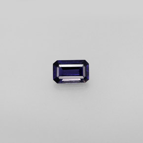 Iolite bleue naturelle taille émeraude, 0,41 ct, VS