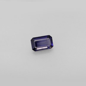 Iolite bleue naturelle taille émeraude, 0,41 ct, VS
