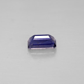 Iolite bleue naturelle taille émeraude, 0,39 ct, VVS-VS