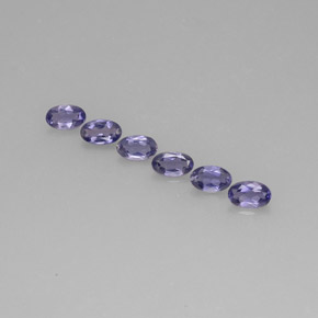 Iolite bleue naturelle coupe ovale, 1,22 ct, VS