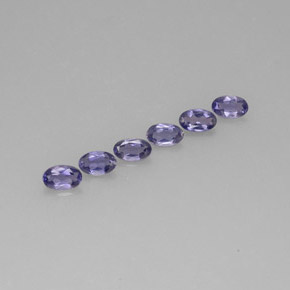 Iolite bleue naturelle coupe ovale, 1,22 ct, VS