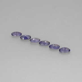 Iolite bleue naturelle coupe ovale, 1,22 ct, VS