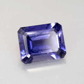 Iolite Violet Bleu naturelle Taille émeraude, 2.63 ct, VS-SI