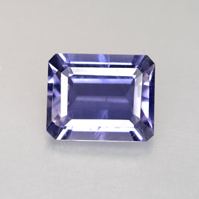 Iolite bleue naturelle taille émeraude, 2,71 ct, VS