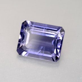 Iolite bleue naturelle taille émeraude, 2,71 ct, VS