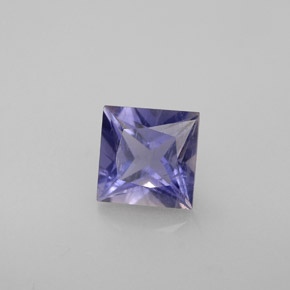 Iolite bleue naturelle carré, 1,11 ct, VS