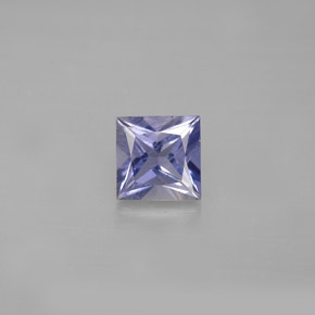Iolite bleue naturelle carré, 0,88 ct, VS