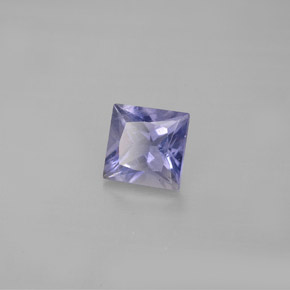 Iolite bleue naturelle carré, 0,88 ct, VS