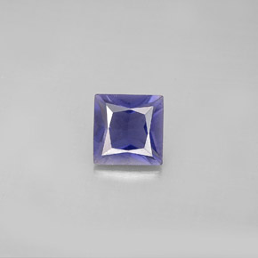 Iolite bleue naturelle carré, 0,89 ct, VS