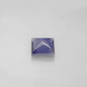 Iolite bleue naturelle carré, 0,89 ct, VS