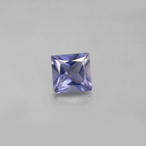 Iolite bleue naturelle carré, 0,86 ct, VS