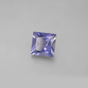 Iolite bleue naturelle carré, 0,86 ct, VS